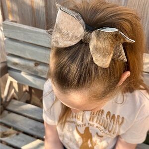 Cowhide Bow Headband in multiple colors